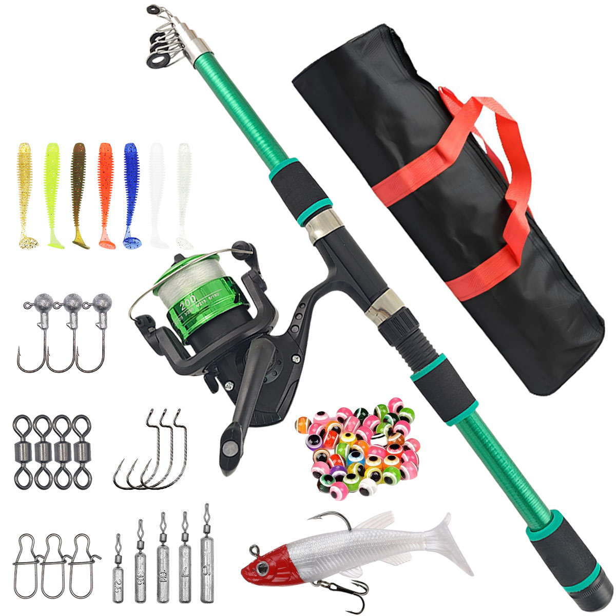 Fishing Equipment Online - Set Lengkap Joran Pancing Putar dengan