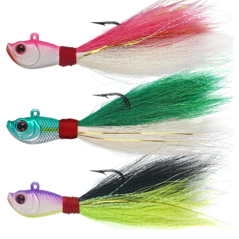 Fishing Equipment Shop - 3pcs Umpan Jig Bucktail Air Asin
